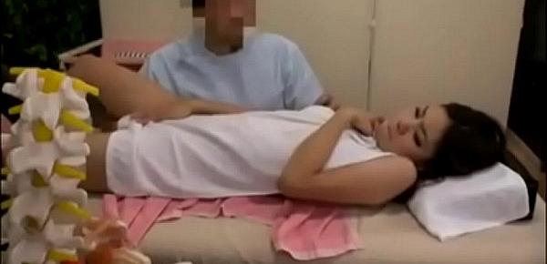  Japanese cheating wife during sex in massage beside husband